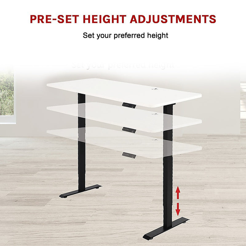 Palermo Standing Desk Sit Stand Height Adjustable Motorised 160cm Table Dual Motor