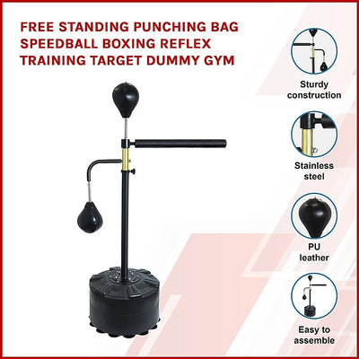 Free Standing Punching Bag Speedball Boxing Reflex Training Target Dummy Gym