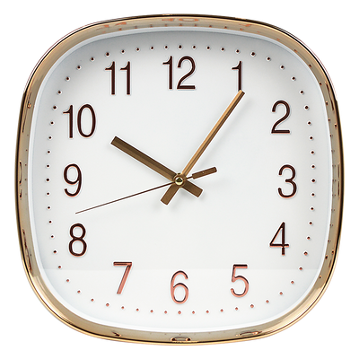 Modern Wall Clock Silent Non-Ticking Quartz Battery Operated Gold