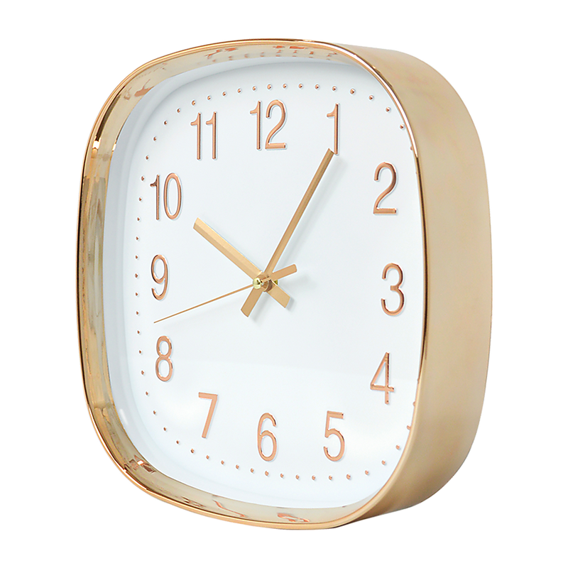 Modern Wall Clock Silent Non-Ticking Quartz Battery Operated Gold