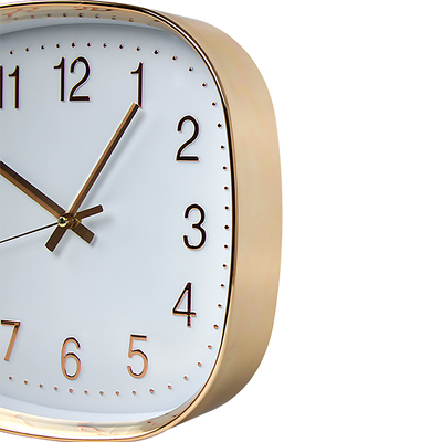 Modern Wall Clock Silent Non-Ticking Quartz Battery Operated Gold