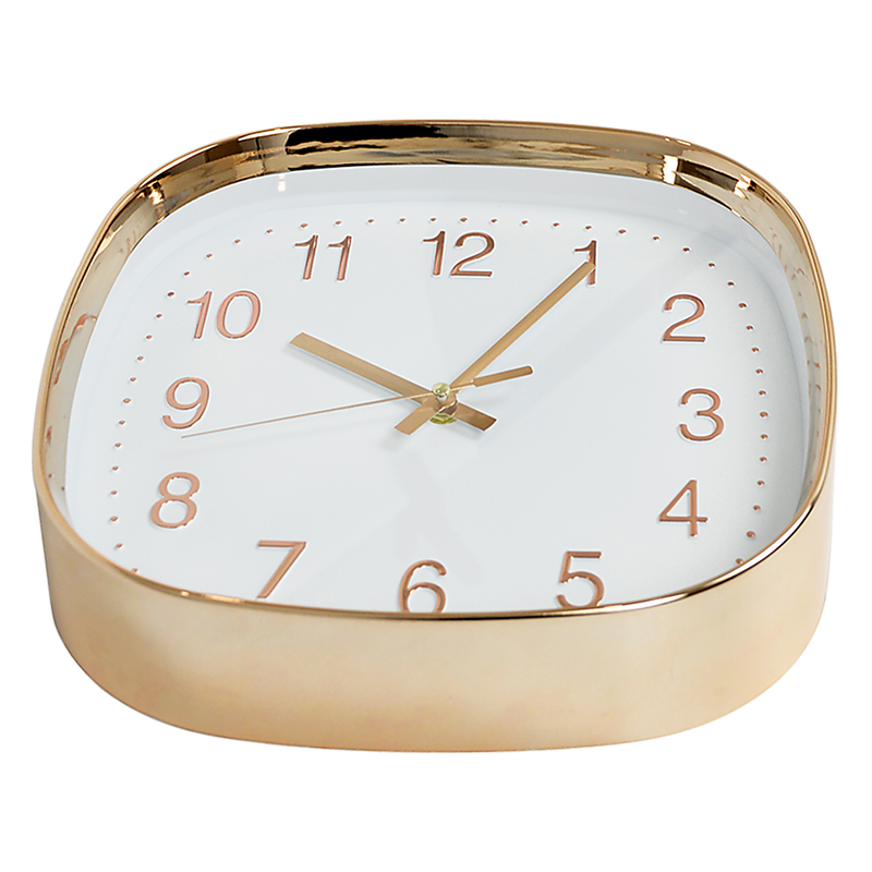 Modern Wall Clock Silent Non-Ticking Quartz Battery Operated Gold