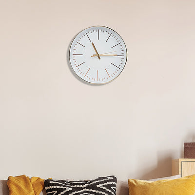 Modern Wall Clock Silent Non-Ticking Quartz Battery Operated Gold