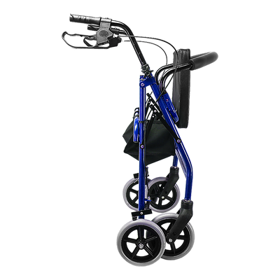 Rollator Walker Walking Frame With Wheels Zimmer Mobility Aids Seat Blue