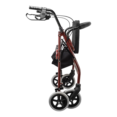 Rollator Walker Walking Frame With Wheels Zimmer Mobility Aids Seat Red