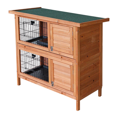 Large Rabbit Hutch with BASE Chicken Coop 2 Storey Guinea Pig Pet Cage House