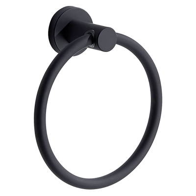 Classic Towel Bar Rail Ring Matte Black Finish