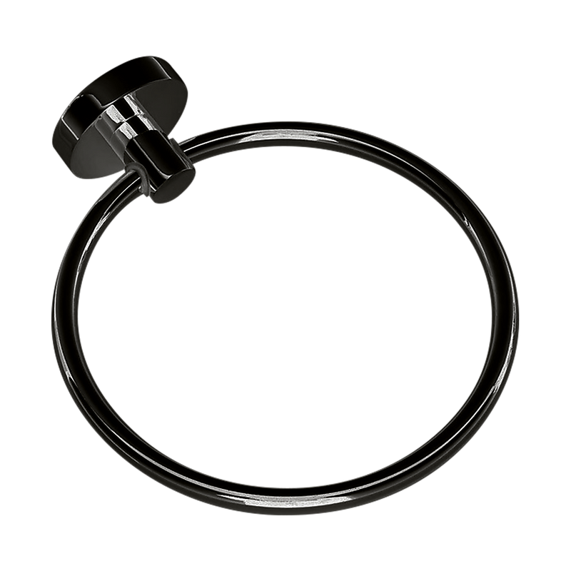 Classic Towel Bar Rail Ring Matte Black Finish