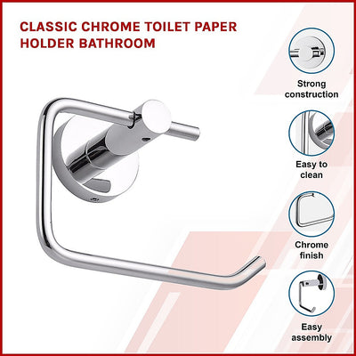 Classic Chrome Toilet Paper Holder Bathroom