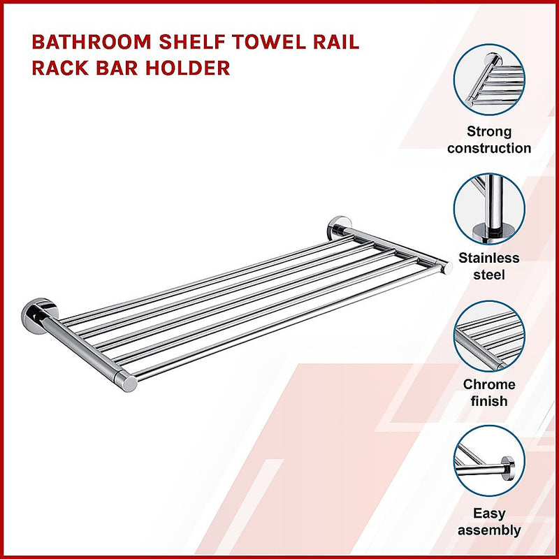 Bathroom Shelf Towel Rail Rack Bar Holder