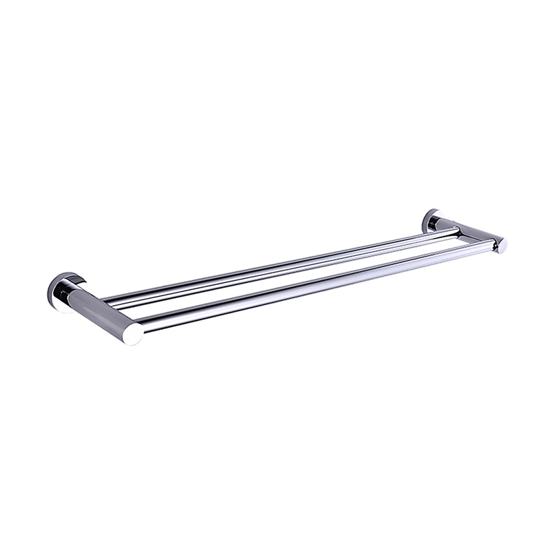 Double Classic Chrome Towel Bar Rail Bathroom