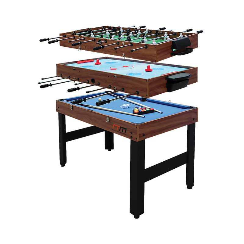 4FT 3-in-1 Games Foosball Soccer Hockey Pool Table Table