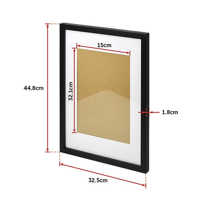 Photo Frames Collage Black A3 Picture Frame Wall Set Home Decor 3PCS