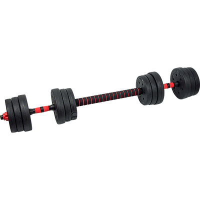 20kg Adjustable Rubber Dumbbell Set Barbell Home GYM Exercise Weights