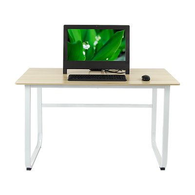 Wood & Steel Solid Computer Desk Home Office Furniture