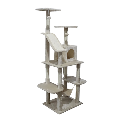 171cm Cat Tree Trees Scratching Post Scratcher Tower Condo House - Beige