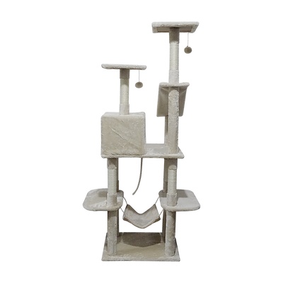 171cm Cat Tree Trees Scratching Post Scratcher Tower Condo House - Beige