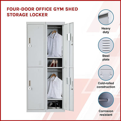 Four-Door Office Gym Shed Storage Locker