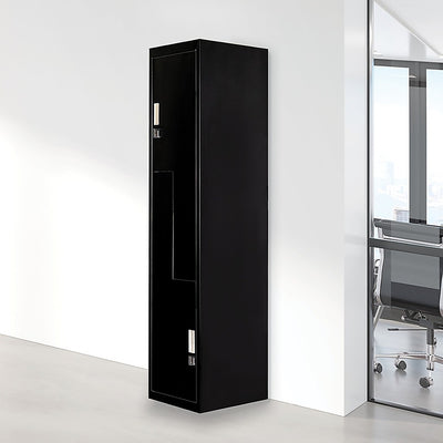 Black Two-Door L-shaped Office Gym Shed Storage Lockers