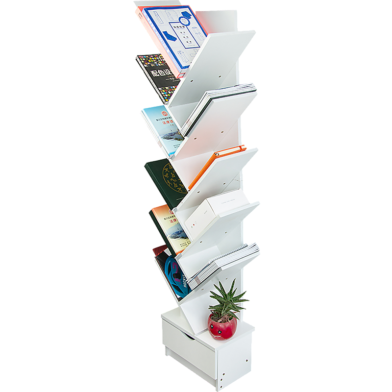 Tree Bookshelf Bookcase Book Organizer 12-Tier Multipurpose Shelf Display Racks