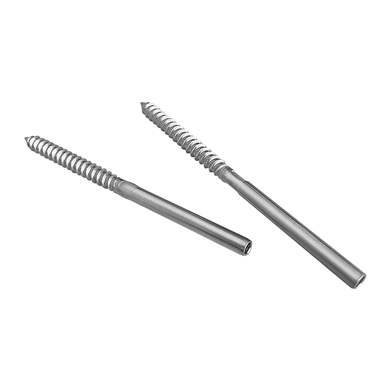 Stainless Steel DIY Rope Balustrade Kit 3.2mm Swage 2 x Lag Screw Term - 10 pack