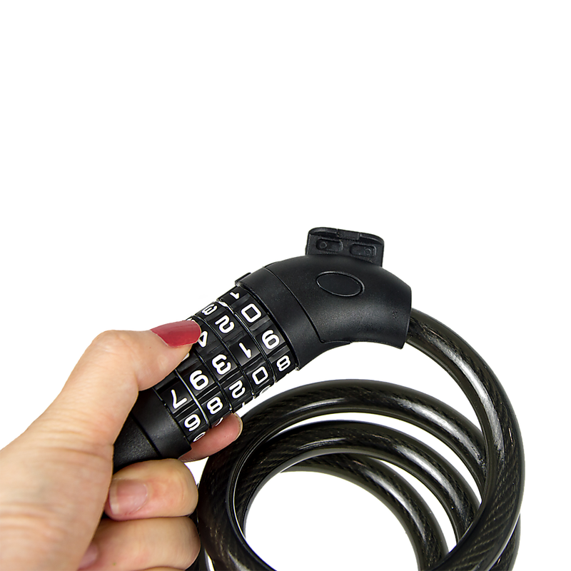 Security 5 Digit Combination Bike Cable Lock with Mounting Bracket