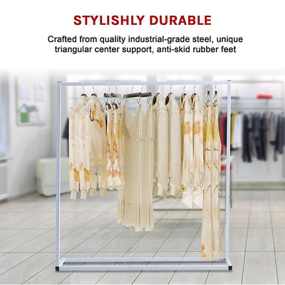 Commercial Clothing Garment Rack Retail Shop White