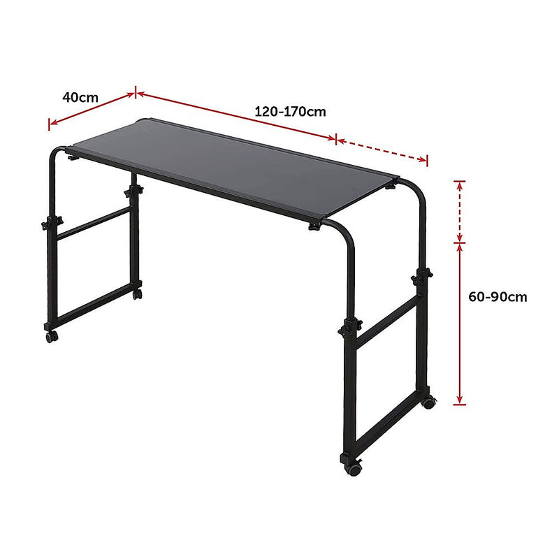 Overbed Table Work Laptop Desk with Wheels