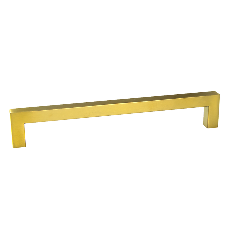 15 x Brushed Brass Drawer Pulls Kitchen Cabinet Handles - Gold Finish 192mm