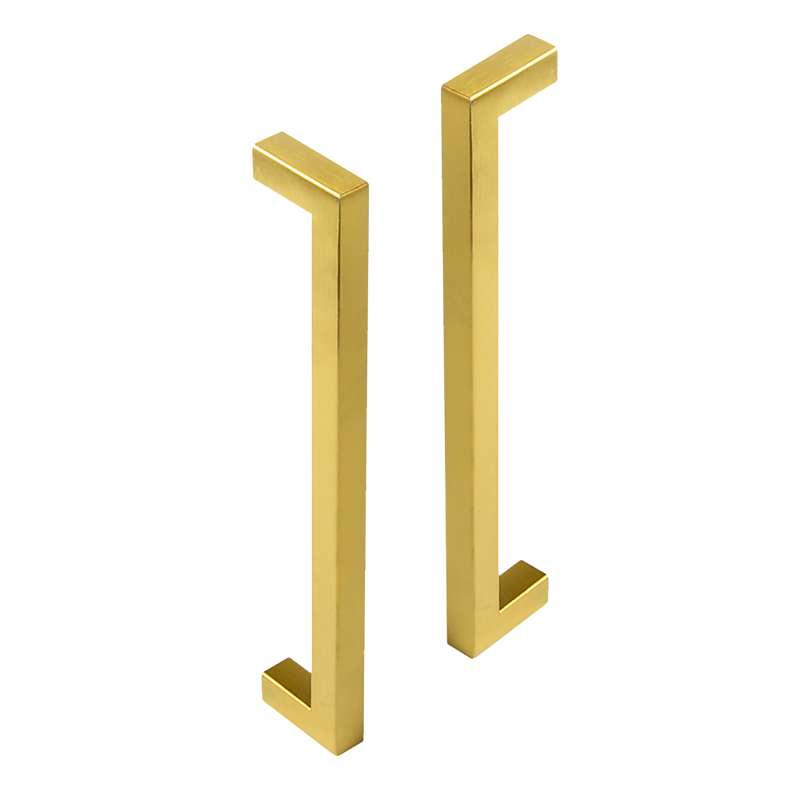 Brushed Brass Drawer Pulls Kitchen Cabinet Handles - Gold Finish 192mm