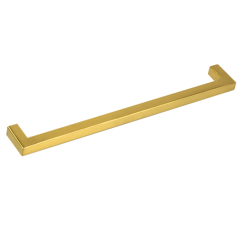 15x Brushed Brass Drawer Pulls Kitchen Cabinet Handles - Gold Finish 256mm