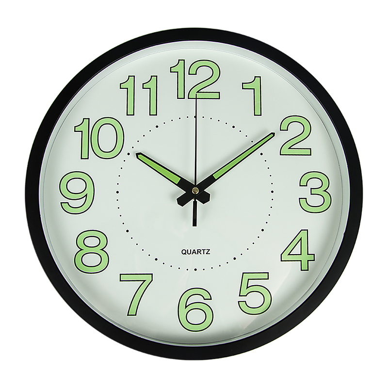 305mm Luminous Wall Clock Glow In The Dark Silent Quartz Indoor Home Modern Clock