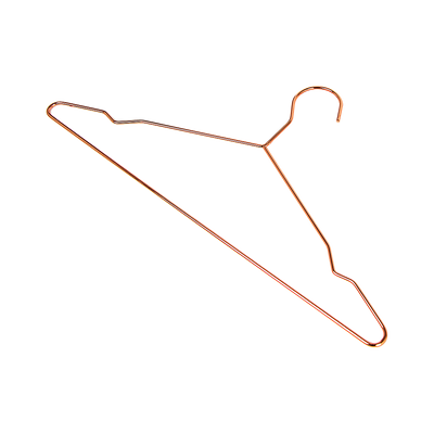 Adult 16.5" Rose Gold Shiny Metal Wire Coat Suit Top Clothes Hangers (60pc per set)