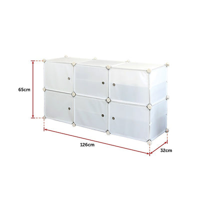 White Cube DIY Shoe Cabinet Rack Storage Portable Stackable Organiser Stand