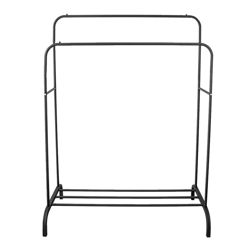 Heavy Metal Double Clothes Rail Hanging Rack Garment Display Stand Storage Shelf