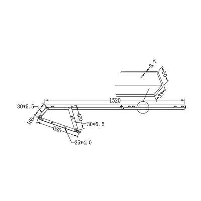 60" Bed Lift Hydraulic Mechanisms Kits For Space Saving Bed or Sofa Bed