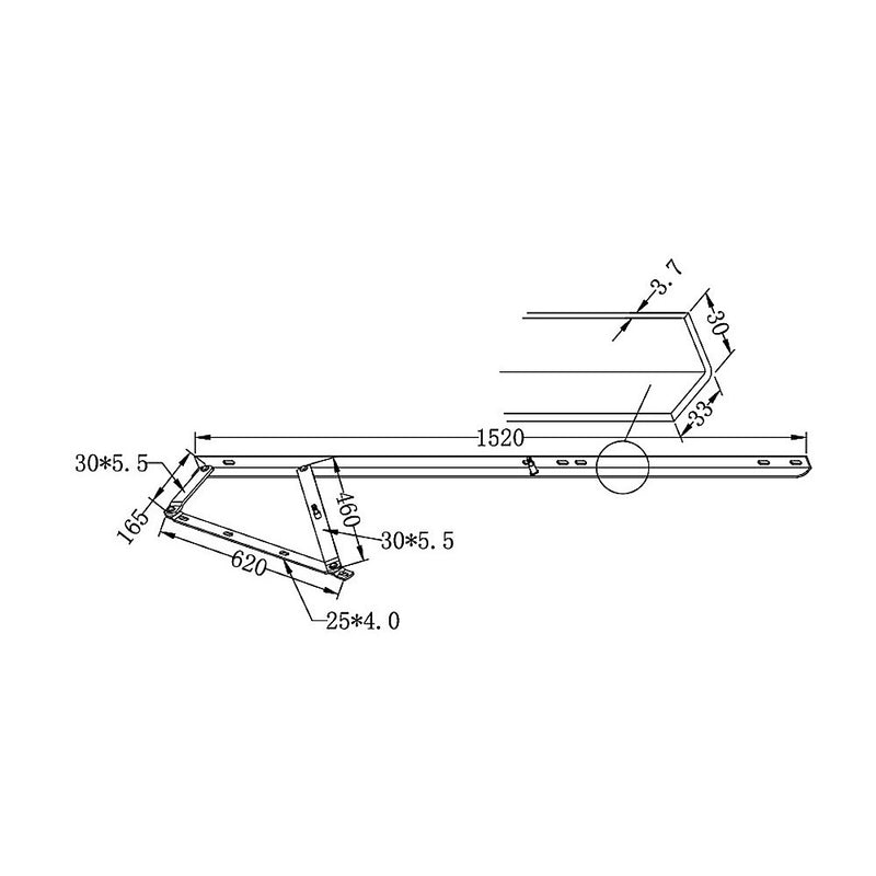 60" Bed Lift Hydraulic Mechanisms Kits For Space Saving Bed or Sofa Bed