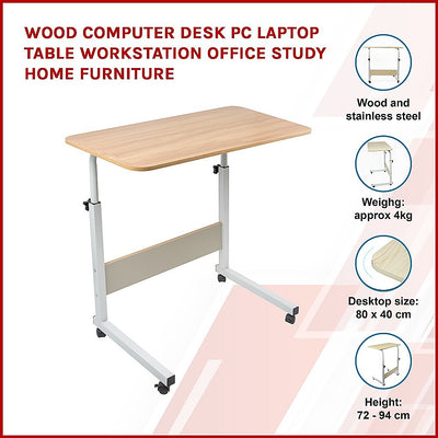 Wood Computer Desk PC Laptop Table Workstation Office Study Home Furniture