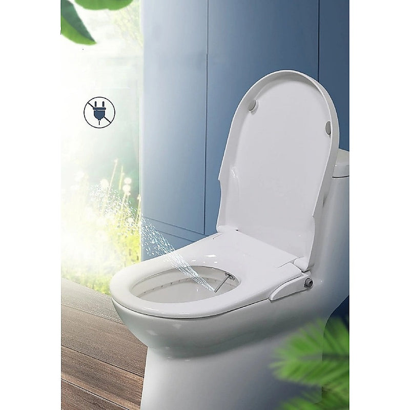 Non Electric Bidet Toilet Seat W/ Cover Bathroom Spray Water Wash