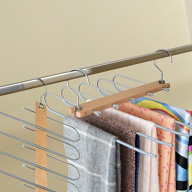 Pants Clothes Coat Hanger Non-slip Magic Space Saver Closet Organizer Rack