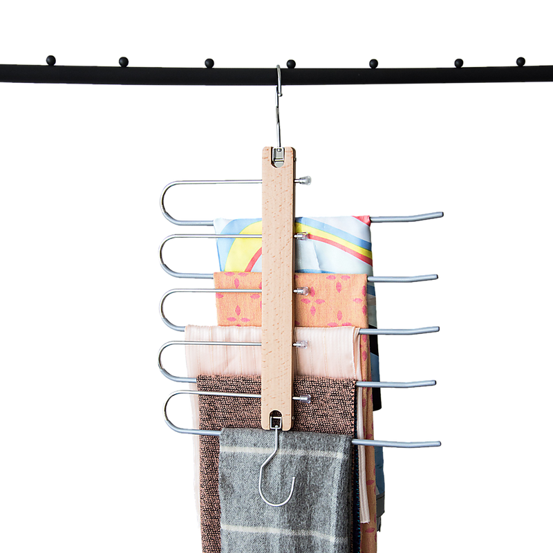 Pants Clothes Coat Hanger Non-slip Magic Space Saver Closet Organizer Rack