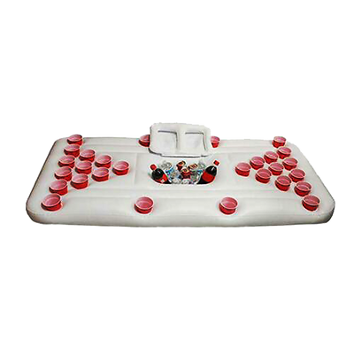 Big PVC Inflatable Beer Pong Raft Floating Pool Party Pong Game Table Lounge Toy