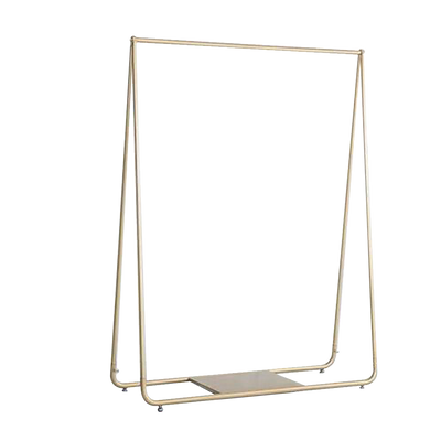 Gold Clothing Retail Shop Commercial Garment Display Rack