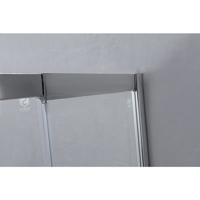 1400-1600mm Sliding Door Safety Glass Shower Screen Chrome By Della Francesca