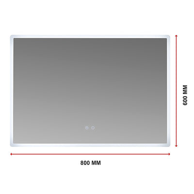 Smart Mirror Bathroom Vanity LED Lighted Wall Mirror 800x600mm