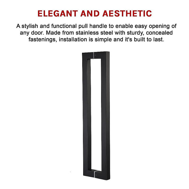 Entrance Door Pull Handle Matte Black 1800mm