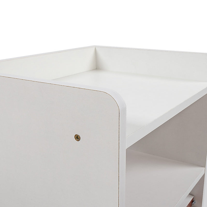 Bedside Tables Drawers Side Table Bedroom Furniture Nightstand White Unit