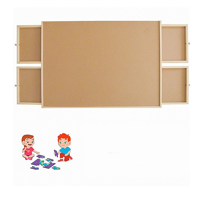 Wooden Jigsaw Puzzle Table Board Storage Table Tray Puzzle For Adult Kid