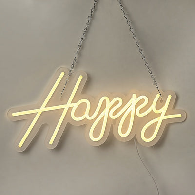 Happy Birthday Neon Sign Hanging Glowing Party Decoration