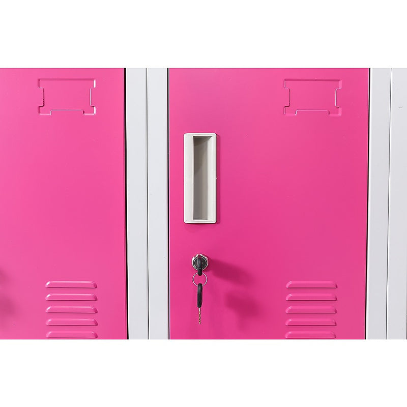 12-Door Locker for Office Gym Shed School Home Storage - Standard Lock with 2 Keys